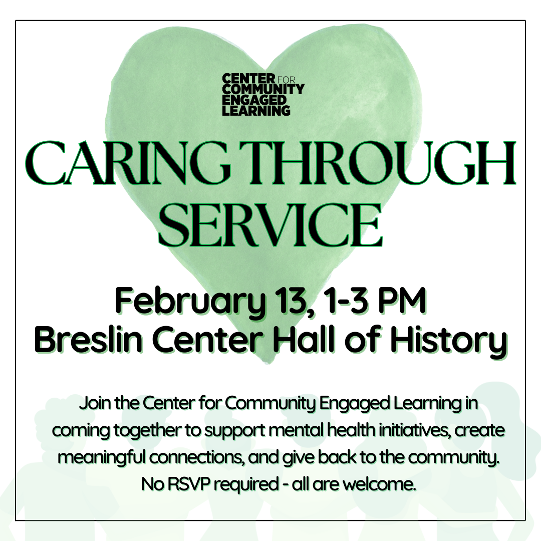 Decorative graphic for Caring Through Service