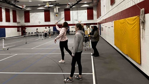 As part of their site visit to TMYL in Lansing, MSU students of PR 425 - Public Relations strategy and ethics had the opportunity to experience first-hand the fun and potentially transformative nature of tennis as incorporated into a community-based youth leadership program.